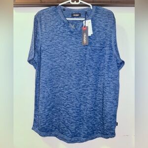NWT Buffalo Jeans Heather Blue Short Sleeve Pocket Tee Size Medium